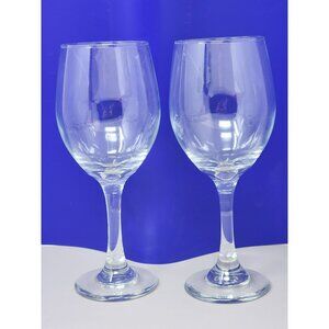 Set Of 2 Clear Crystal Glass Wine Glasses Elegant Stemware For Red Or White Wine